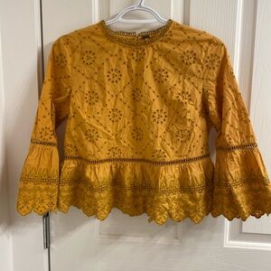 Free people lace peplum top